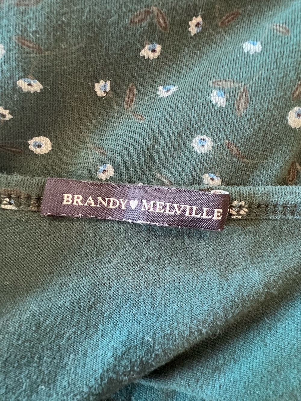 Brandy Melville Amara Dress Ditsy Floral One Size Made in Italy Cotton Elastane - Picture 6 of 8